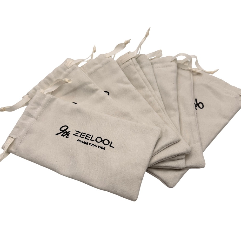 Zeelool Cloth Glasses Pouch Lot Cream Eyewear Storage Bag Case Travel Minimalist